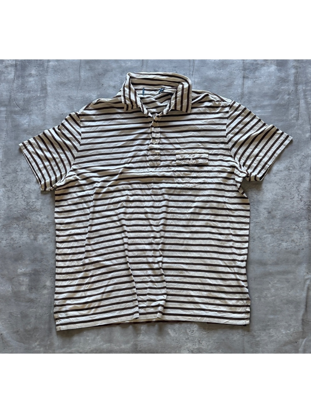 Italian 1992 Entourage Cropped Brown Striped Tee Size M